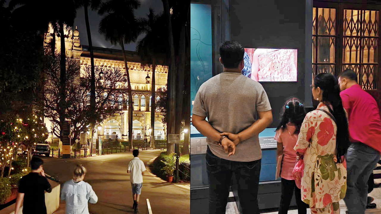 Visitors at the museum last Friday. PICS COURTESY/CSMVS 